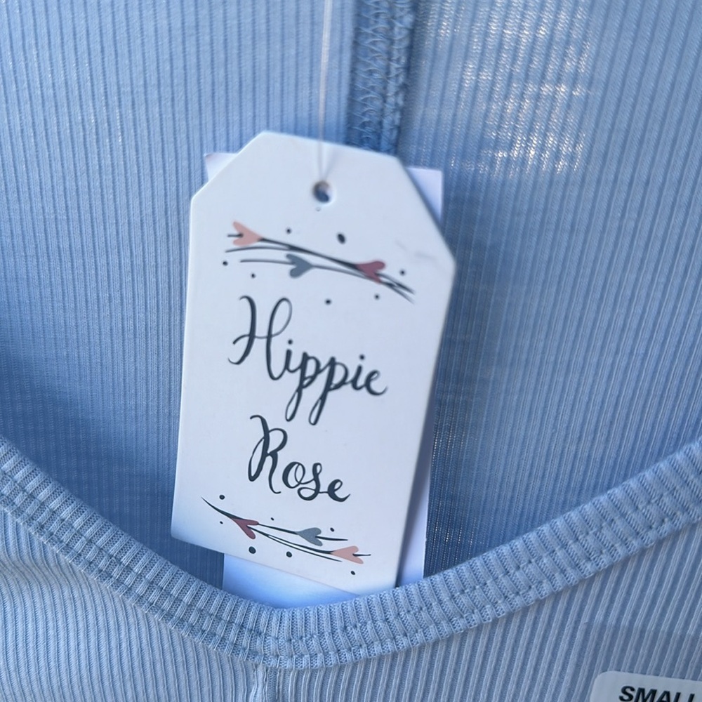 NWT Gorgeous Hippie Rose T-shirt, Size S, skylight blue - Picture 5 of 12